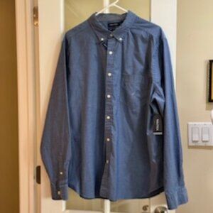 NWT Men's Nautica Blue Button Down Shirt Size XL